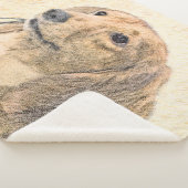 ダシュント絵画(長髪) - Dog Artオリジナル シェルパブランケット (3/4)