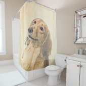 ダシュント絵画（長髪） - Dog Artオリジナル シャワーカーテン (インサイチュ)
