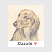 ダシュント絵画（長髪） - Dog Artオリジナル シール (シート)