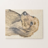 ダシュント絵画(長髪) - Dog Artオリジナル ジグソーパズル (横)
