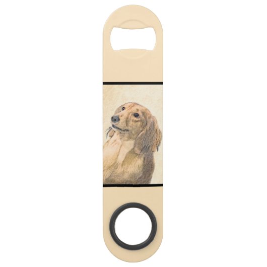 ダシュント絵画(長髪) - Dog Artオリジナル スピード栓抜き (裏面)