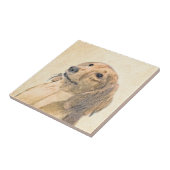 ダシュント絵画(長髪) - Dog Artオリジナル タイル (側面)