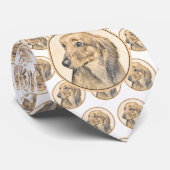 ダシュント絵画（長髪） - Dog Artオリジナル ネクタイ (ロール)