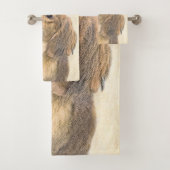 ダシュント絵画(長髪) - Dog Artオリジナル バスタオルセット (インサイチュ)