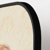 ダシュント絵画（長髪） - Dog Artオリジナル ピックルボールラケット (左詳細)