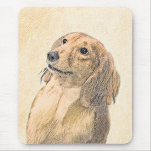 ダシュント絵画(長髪) - Dog Artオリジナル マウスパッド