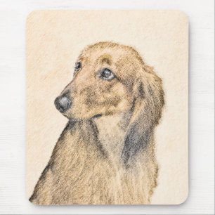 ダシュント絵画(長髪) - Dog Artオリジナル マウスパッド
