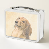 ダシュント絵画(長髪) - Dog Artオリジナル メタルランチボックス (裏面)