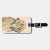 ダシュント絵画(長髪) - Dog Artオリジナル ラゲッジタグ (正面横)