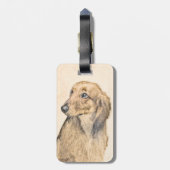 ダシュント絵画(長髪) - Dog Artオリジナル ラゲッジタグ (裏面縦)