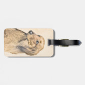 ダシュント絵画(長髪) - Dog Artオリジナル ラゲッジタグ (裏面横)