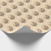 ダシュント絵画（長髪） - Dog Artオリジナル ラッピングペーパー (角)