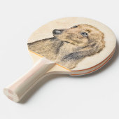 ダシュント絵画（長髪） - Dog Artオリジナル 卓球ラケット (正面アングル)