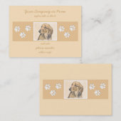 ダシュント絵画（長髪） - Dog Artオリジナル 名刺 (正面/裏面)