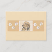 ダシュント絵画（長髪） - Dog Artオリジナル 名刺 (裏面)