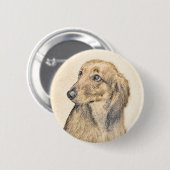 ダシュント絵画（長髪） - Dog Artオリジナル 缶バッジ (正面&裏面)