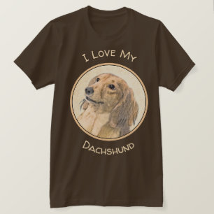 ダシュント絵画(長髪) - Dog Artオリジナル Tシャツ