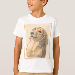 ダシュント絵画(長髪) - Dog Artオリジナル Tシャツ