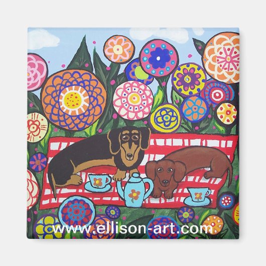 ダシュント茶の時間磁石 マグネット (正面)