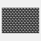 ダシュント誕生日ピンクアンドブラック ラッピングペーパーシート (正面)