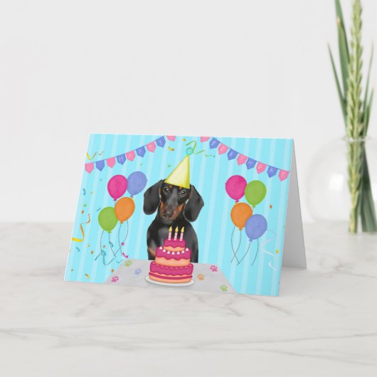 ダシュント誕生日ホリデーカード カード (正面)