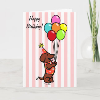 ダシュント誕生日風船 カード