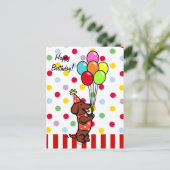 ダシュント誕生日風船 ポストカード (スタンド正面)