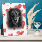 ダシュント赤いハート フォトプラーク (側面)