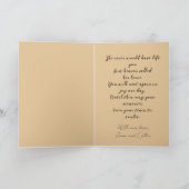 ダシュント銅エンジェルカードの紛失悔やみや弔慰 カード (内部)