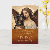 ダシュント銅エンジェルカードの紛失悔やみや弔慰 カード (黄色い花)