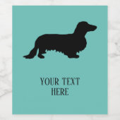 ダシュント長髪 – シルエット1 ワインラベル (シングルラベル)