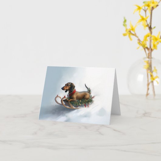 ダシュント雪の冬 カード (黄色い花)