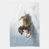 ダシュント雪の冬 キッチンタオル (縦)