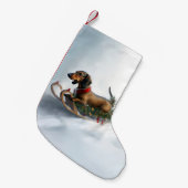 ダシュント雪の冬 スモールクリスマスストッキング (正面 (吊り時))