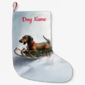 ダシュント雪の冬 スモールクリスマスストッキング (正面)