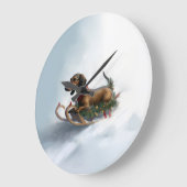 ダシュント雪の冬 ラージ壁時計 (傾斜)