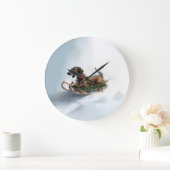 ダシュント雪の冬 ラージ壁時計 (ホーム)