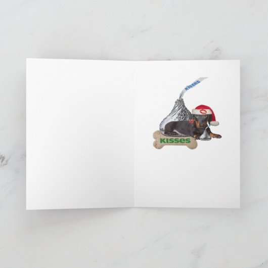 ダシュント雪の日クリスマスカード シーズンカード (内部)