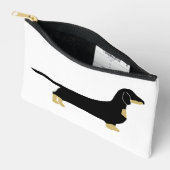ダシュント黒とタンのシルエット アクセサリーポーチ (見開き)