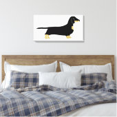 ダシュント黒とタンのシルエット キャンバスプリント (インサイチュ (寝室))