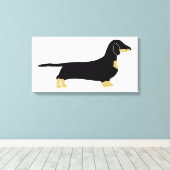 ダシュント黒とタンのシルエット キャンバスプリント (インサイチュ (ウッドフロア))