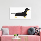 ダシュント黒とタンのシルエット キャンバスプリント (インサイチュ (リビング))