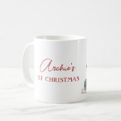 ダシュント1stクリスマパーソナライズされたス コーヒーマグカップ (正面左)