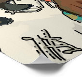 ダシュント、ギター、マティスのスタイルの女性 ポスター (角)