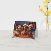 ダシュント・クリスマス カード (黄色い花)