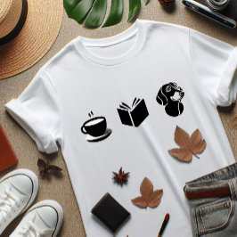 ダシュント・コーヒー・ブックfor doglover tシャツ