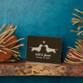 ダシュント・シルエットハートと文字 フォトプラーク (側面)