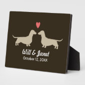 ダシュント・シルエットハートと文字 フォトプラーク (側面)