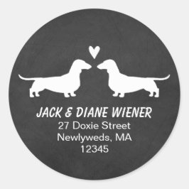 ダシュント・シルエットハート差出人住所 ラウンドシール