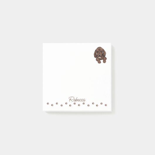 ダシュント・ソーセージ犬の注パーソナライズされた記 ポストイット (正面)